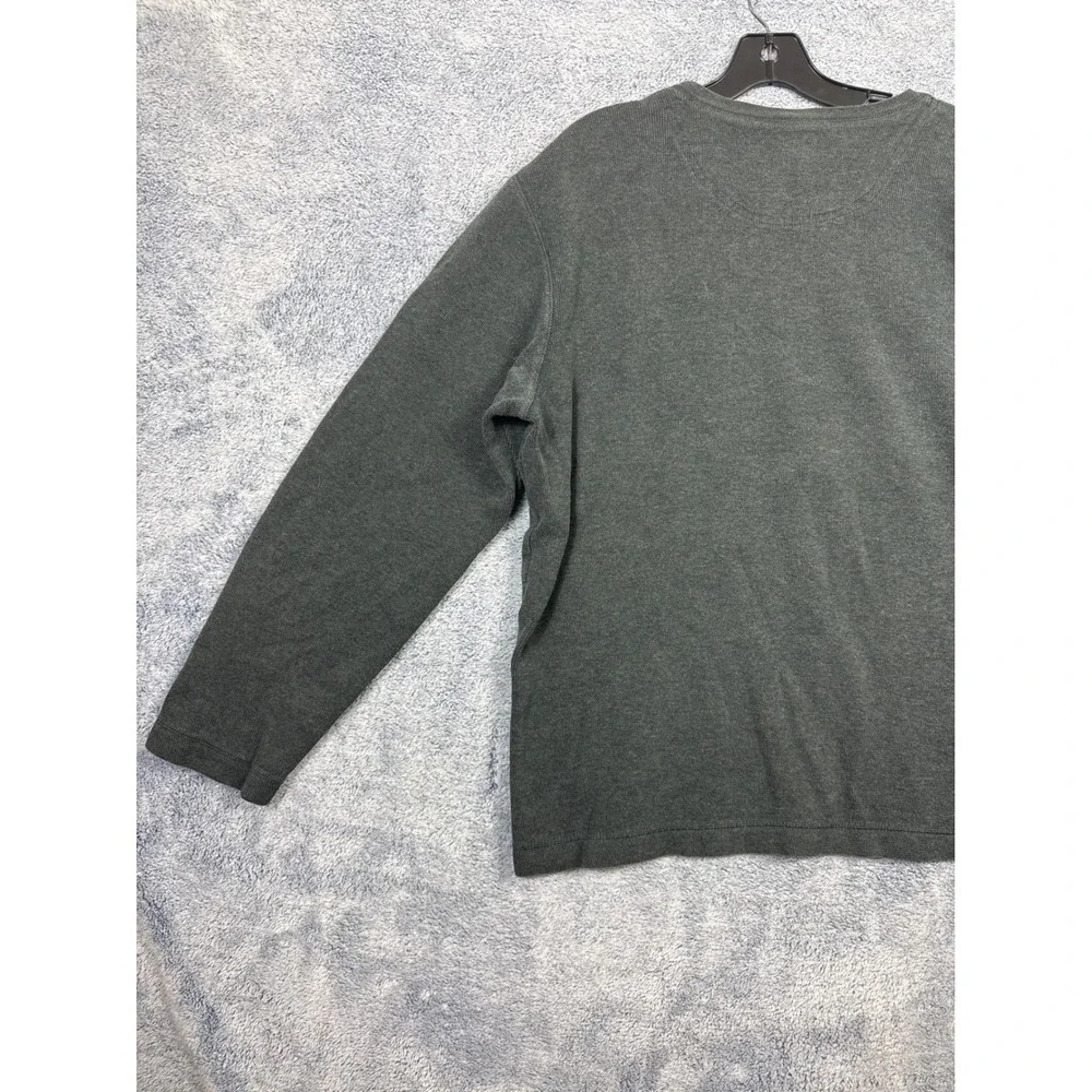 Banana Republic Mens L Gray Cotton Sweater Crewneck Long Sleeve Knit Pullover